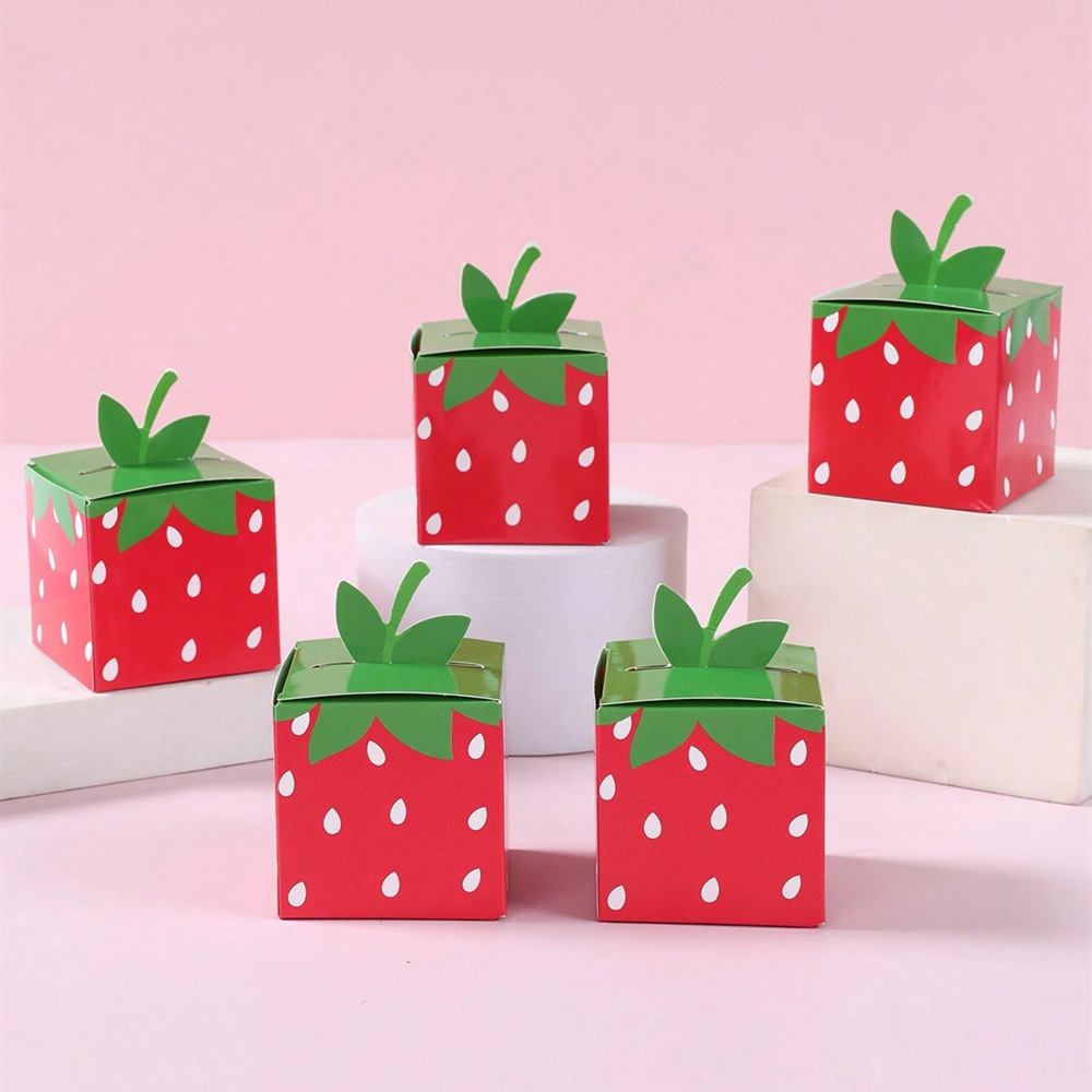 Baby Food Ideas - 10Pcs 달콤한 과일 딸기 테마 종이
