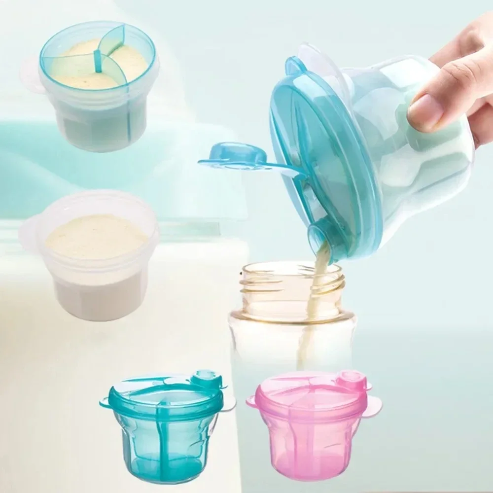 Baby Food Glass Jar - 유아용 분유용 3그리드 휴대용 분유 디스펜서,