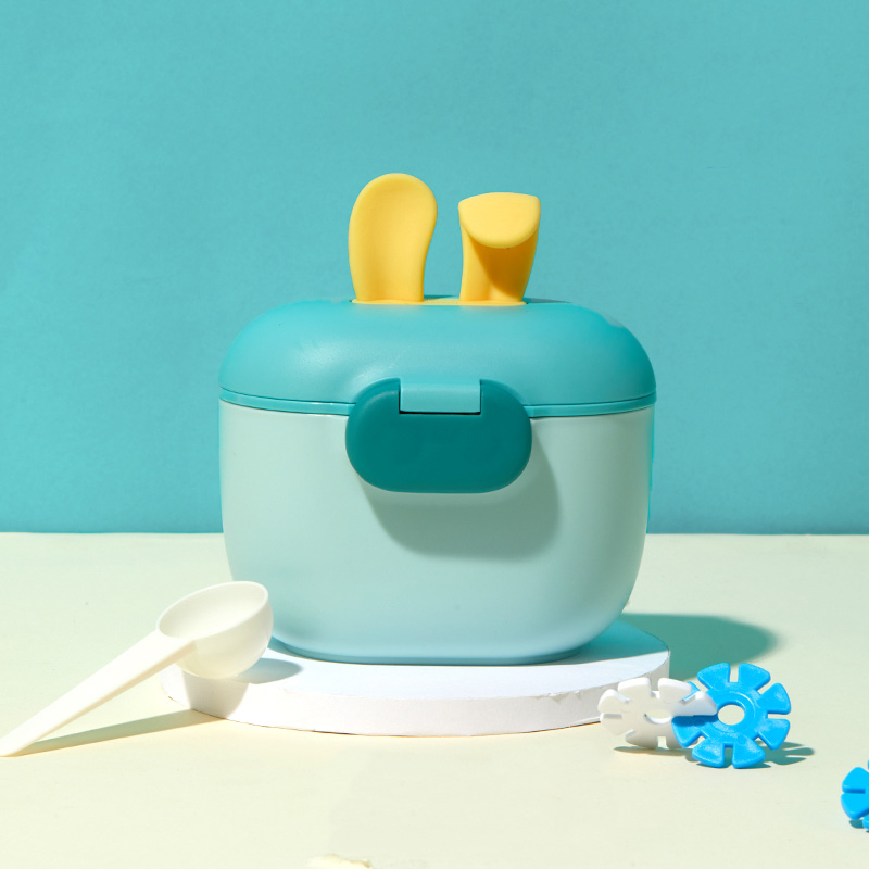 Baby Food Glass Jar - 새로운 실리콘 토끼 귀 분유 디스펜서,