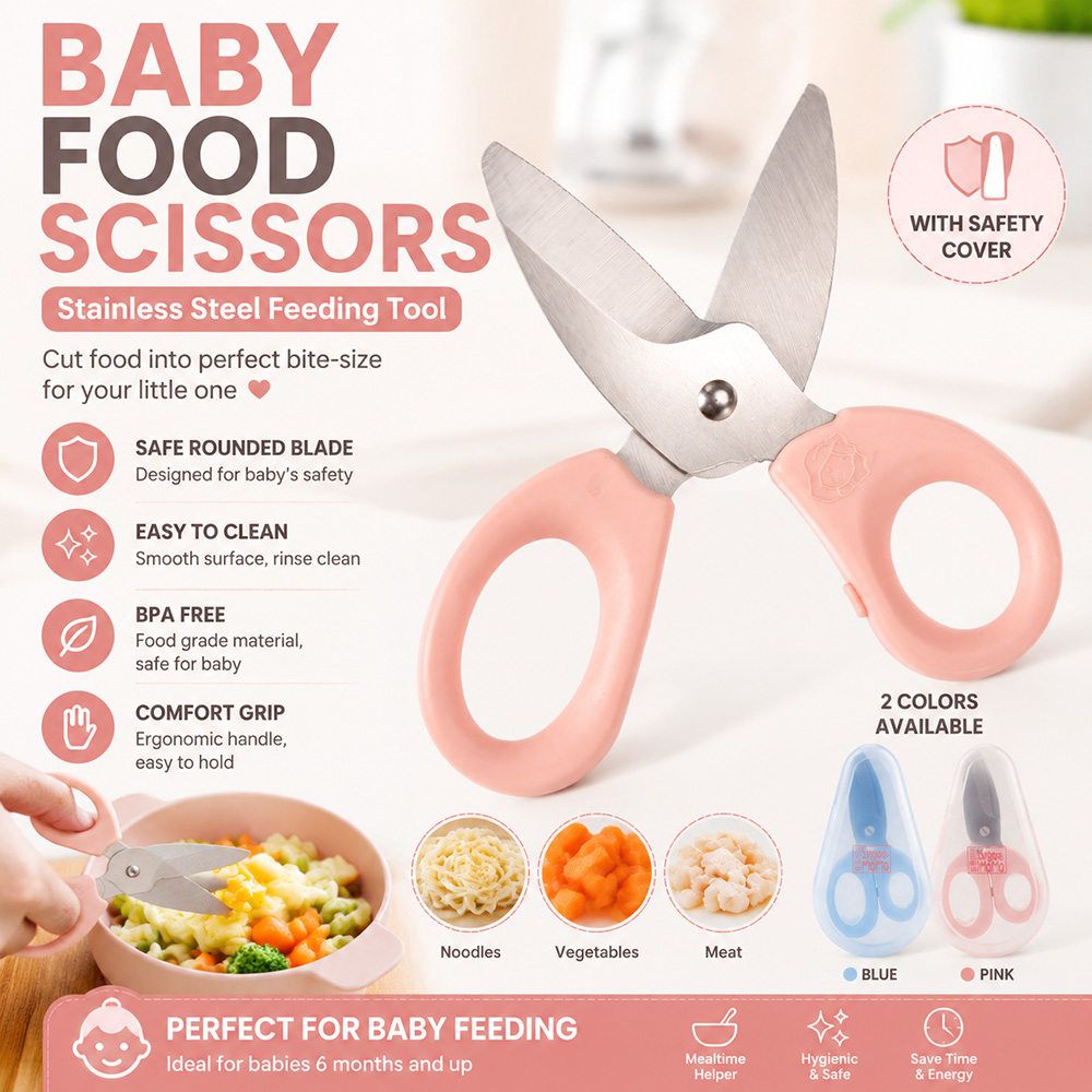 Baby Food Scissors - 이유식 가위 스테인레스 스틸 아기 수유
