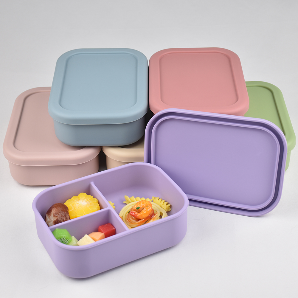 3칸 식품 등급 실리콘 벤토 도시락 - 누출 방지, 전 - Baby Food Glass Jar 리뷰 및 가격