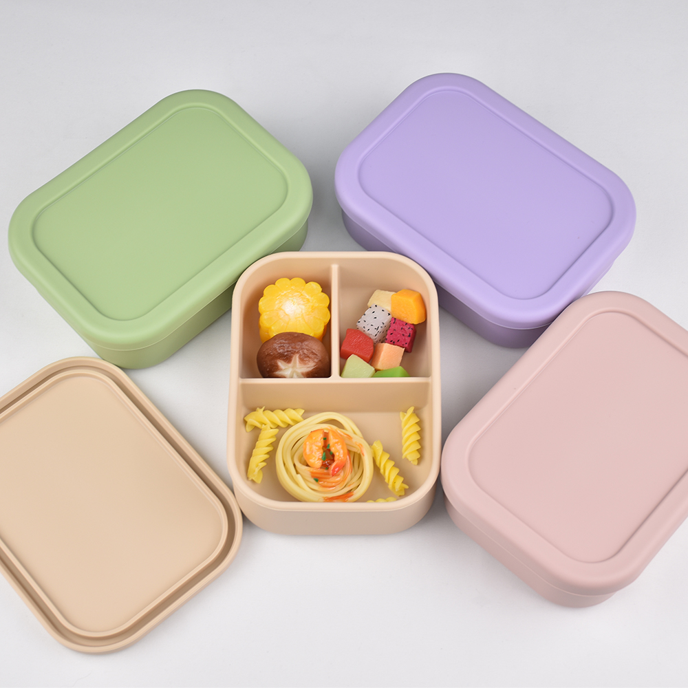 3칸 식품 등급 실리콘 벤토 도시락 - 누출 방지, 전 - Baby Food Glass Jar 리뷰 및 가격