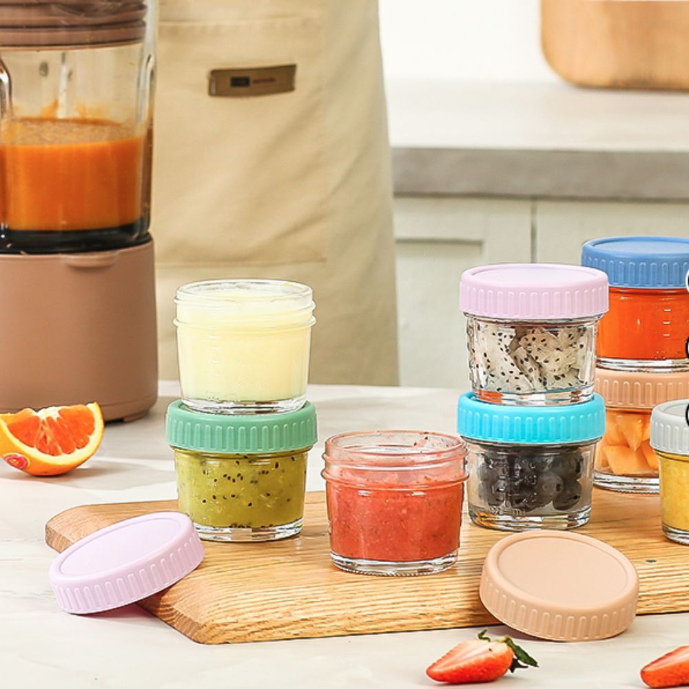 6개 다용도 유리 이유식 병 재사용 가능 눈금 표시 소 - Baby Food Jars 리뷰 및 가격