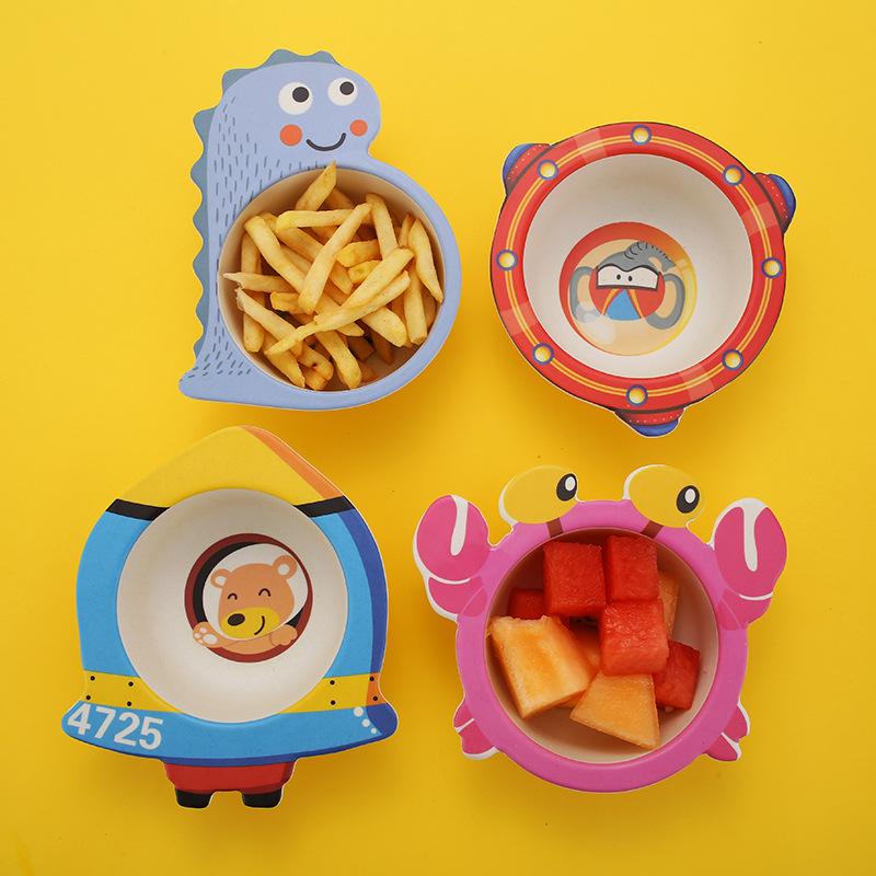 만화 아기 먹이 그릇 대나무 섬유 어린이 식기 자연 환 - Baby Food With Fiber 리뷰 및 가격