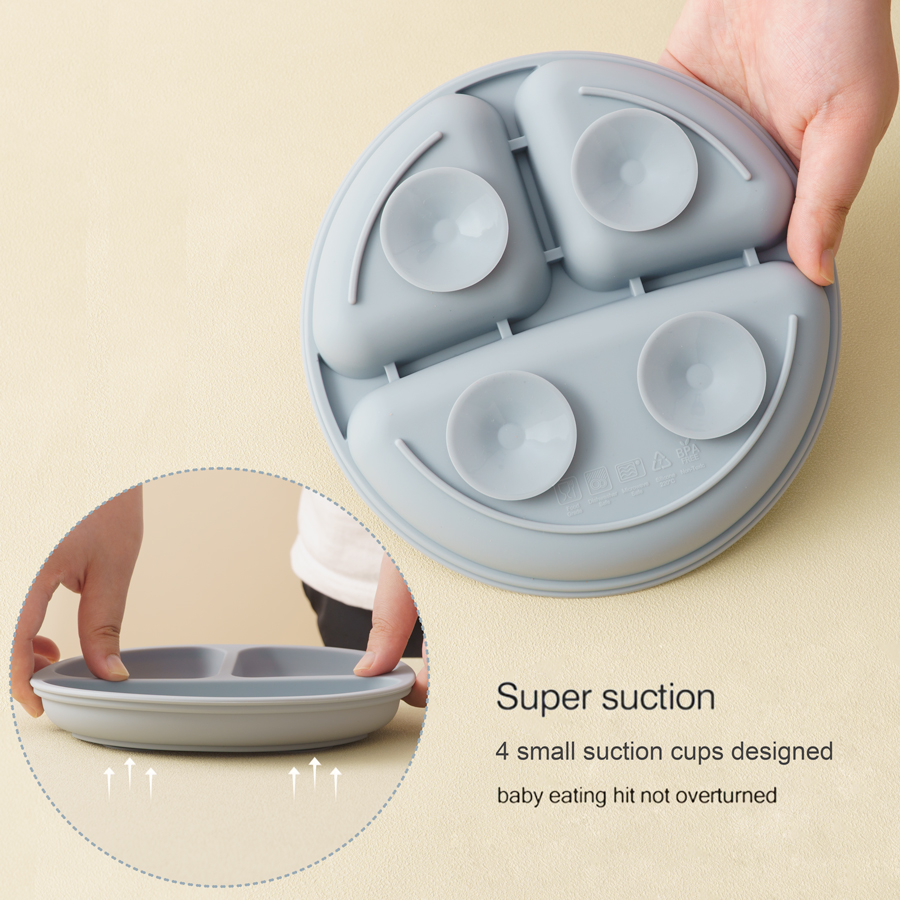 5Pcs 아기 실리콘 먹이 세트 어린이를위한 라운드 식 - Silicone Suction Bowl 리뷰 및 가격