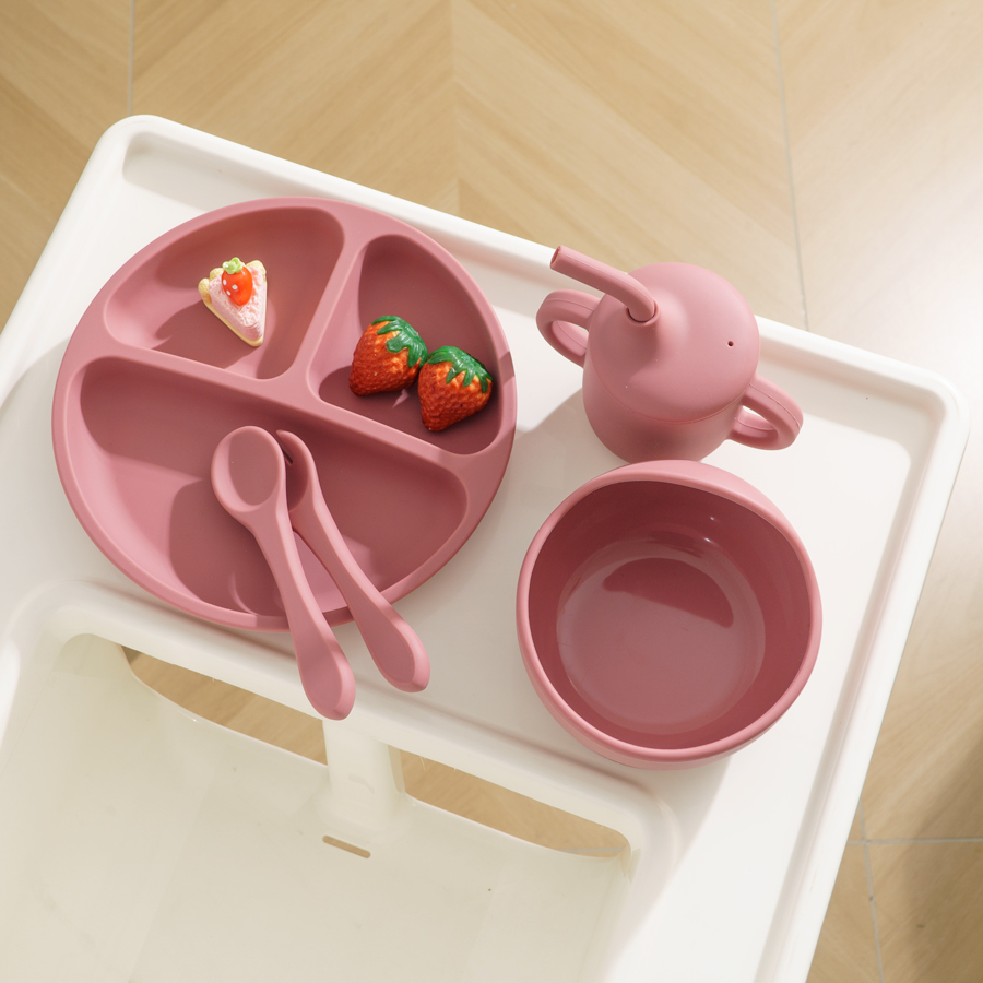 5PCS 아기 실리콘 식기 세트 흡입 그릇 접시 부드러 - Silicone Suction Bowl 리뷰 및 가격