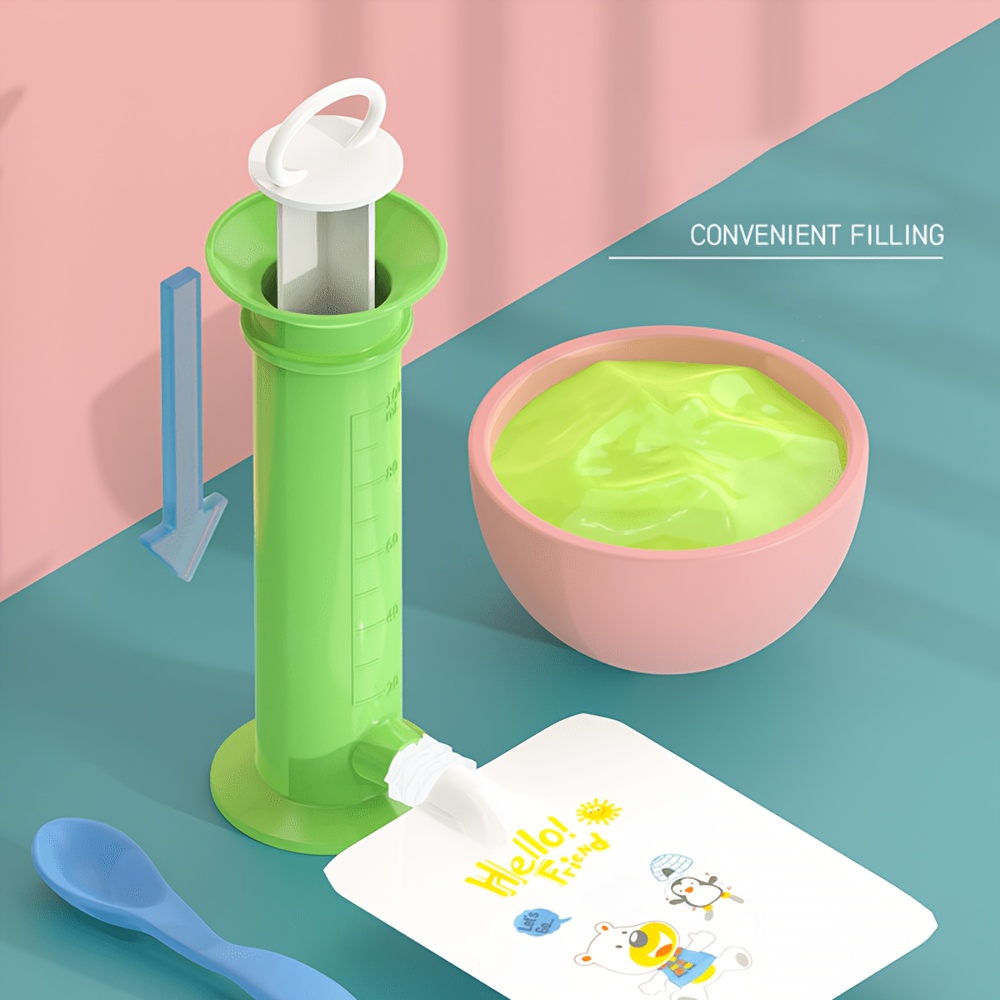 이유식 충전 도구, 주사기형 파우치 필러, 간편한 푸시 - Baby Food Pouches 1 Year Old 리뷰 및 가격