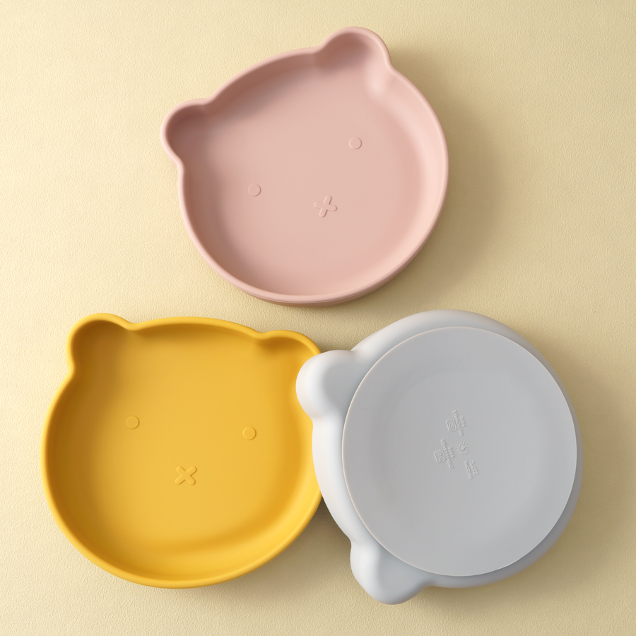 1PC 실리콘 아기 요리 흡입 식사 접시 만화 곰 모양 - Silicone Suction Bowl 리뷰 및 가격