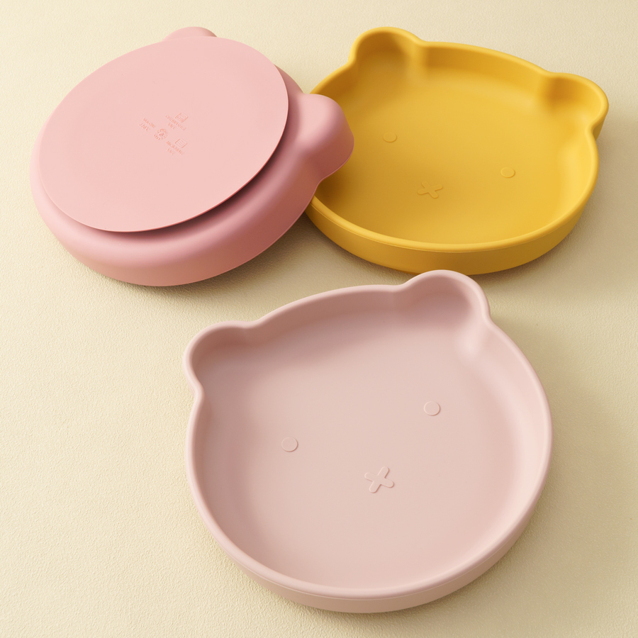 1PC 실리콘 아기 요리 흡입 식사 접시 만화 곰 모양 - Silicone Suction Bowl 리뷰 및 가격