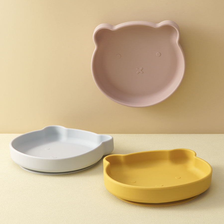 1PC 실리콘 아기 요리 흡입 식사 접시 만화 곰 모양 - Silicone Suction Bowl 리뷰 및 가격