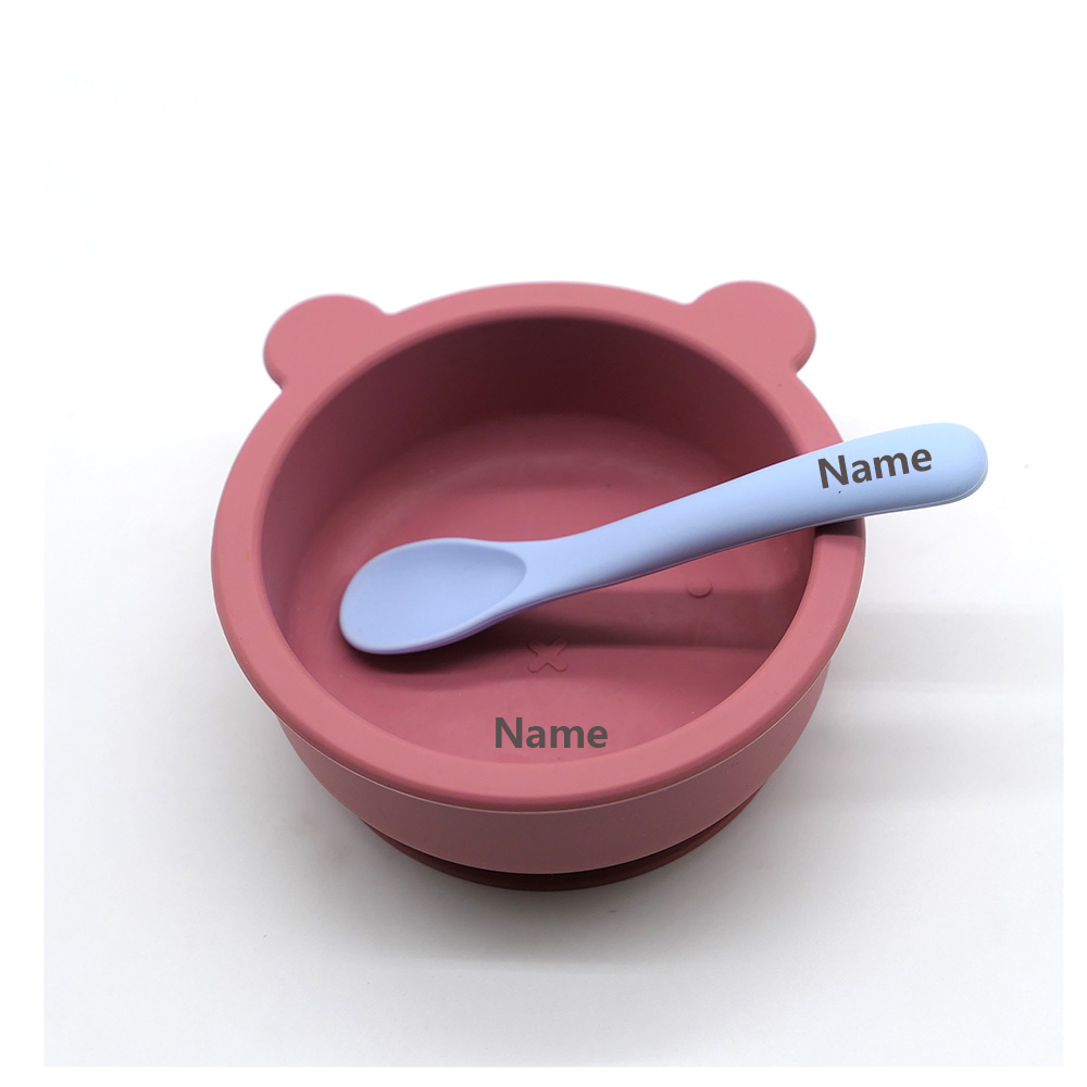 어린이 식기 세트 그릇 스푼 맞춤형 이름 인쇄 변색 방 - Silicone Suction Bowl 리뷰 및 가격